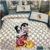 Роскошные наборы постельных принадлежностей Orange King Conts Cotton Gold Horse Print Size Size ER Sheet Sheet Fashion Pillowcases Secorter Set Dro Dhiww