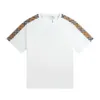 Burby camiseta masculina designer camisa em torno do pescoço manga curta camiseta moletom feminino xadrez impresso algodão oversizeT-shirt6651