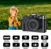 Camcorders 48MP Digital Camera 4K UHD Vlogging Camcorder 30 "180 ° Flip Screen Selfie Webcam för YouTube Wide Vinle Macro Lens 230830