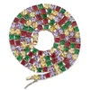 Chaîne de collier en Zircon pour hommes, or et argent, 1 rangée de 5mm, chaîne de Tennis, Micro pavé coloré, chaîne de collier en Zircon 18 22 pouces 254K