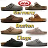 New Sandals Designer women Boston Clogs Slippers Slides Germany Cork Sandal mens Loafers Shoes womens Leather Suede Taupe slipper Arizona Mayari Sandal 997ess