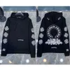 Mode lyxiga herrjackor designer zipper tröjor hjärta hästsko tvärtryck varumärke ch hoodies kvinnor krom täcker casual pullover lös tröja 42cr 42cr