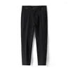 Men's Suits Summer Suit Pants Men Black Khaki Luxury Dress Business Korean Style s Pleated Trousers Social Masculino