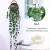 Flores decorativas 2 pc/lote artificial falso pendurado videira plantas de seda flor árvore folhas uva hera verde guirlanda casa vertical jardim parede