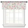 Rideau fleur fille danse rose cuisine petite fenêtre Tulle transparent court chambre salon décor à la maison Voile rideaux