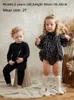 Pullover Kids Sweaters Childre Sticked Clothes Boys Girls Wool Knit Under Topscardigan Baby Pants Brother Sister Mathcing Clothes 230830