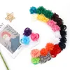 Accessoires pour cheveux 50pcs attaches de cheveux de fleur 2 pouces en mousseline de soie bande élastique porte-queue de cheval accessoires de cheveux pour bébés filles nourrissons enfants 230830