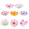 Candle Holders 5pcs Light- Double Layer Wishing Light Blessing Lamp Festival Banquet ( Mixed Color )