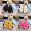 Bont Slippers Designer Vrouwen Slipper Harige Slides Schapenvacht Platform Wol Sandalen Winter Warm Pluizige Harige Slijtage Fuzzy Slippers