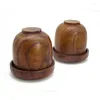 Cups Saucers Solid Whole Jujube Wood Sieve Cup Dice KTV Entertainment El Chess With Lid Wine Glass Water