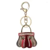 Nyckelringar Lanyards Korean legering Rhinestone Handväska Modell Keychain Jewelry Ladies Bag Pendant Decoration Handgjorda Drop Delivery Fashi Dhsyt