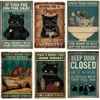 Funny Cat Wall Metal Poster Cute Pet Tin Sign Once Upon A Time There Was A Girl Who Loved Cat Vintage Art Poster Cat Lover Gift Door Sign Pet House Painting Size30X20CM w01