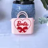 New product explosion cartoon pink children's coin pink love messenger bag cute foreign girl silicone bag Free UPS