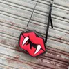 Worki wieczorowe Gotyckie diabelskie zęby projektowanie kobiet torebki i torebki dla ciemnych dziewczyn Halloween cosplay crossbody torba na ramię kobietę 230830