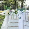 Fleurs décoratives pour allée de mariage, décoration de chaise artificielle pour cérémonie, réception, décor de fête à l'extérieur