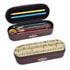 Pencil Bags Antique Sheet Music Hard Pencil Case Vintage Print Cute Quality Leather Pencil Box Elementary School Teens Zip Pen Pouch HKD230901