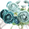 装飾的な花1PCSARTIFICIAL SILK FAKE LULIAN TEA RULIAN TEA ROSE CAMELLIA LOTUS FAMILY WEDDING PARTY HOLIDAYDECORATIONSイラストクラフト