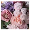 Decorative Flowers Artificial Flower Bouquet Rose Pompon Home Wedding Garden Decor