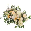 Dekoracyjne kwiaty wieńce 50/100 cm DIY Wedding sztuczny kwiat róży Kwiat Rząd aranżacja ścienna Dekorowanie żelaza łuku Drop dhq1x