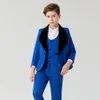 Suits Boy Formal Suit for Costume Boys' white jacquard suit Flower Boys Kids Wedding Tuxedo 230830