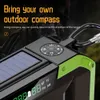 Radio AMFM portable à énergie solaire avec banque d'alimentation Bluetooth 5000 mAh Manivelle LED Boussole d'urgence Camping et randonnée 230830