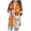 Pull pour femmes Halloween Cardigan à la mode citrouille Animal chat impression veste à manches longues manteau femme automne hiver vêtements 230831