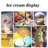 Ice Cream Display Counter Freezer Four Colors Glass Door Push And Pull Popsicle Display Cabinets Commercial Ice Cream Storage Machine