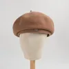 Berretti Berretto in lana autunnale e invernale da donna di alta qualità Moda versatile caldo testa grande spettacolo viso piccolo cappello da pittore