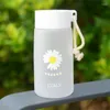 Vattenflaskor Small Daisy Plastic Cup Creative Man and Female Student Gift Anti Falling Outdoor Trend Forest Direct Sales 480 ml