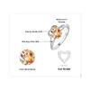 Wedding Rings Jewelry Arrival Honey Heart 3 3ct Morganite Color Gemstone 925 Sterling Silver Statement Ring for Woman Trendy Jewelry 230830