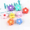 Charms Kawaii Sprinf Flower Flat Back Harts Cabochons Planar Polymer Clay Floral Button klistermärke Utsmyckningar Dekor 10st Drop Delive DHVWC