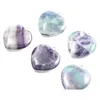 Charms Peach Heart Shaped Fluorite Cut Bread Pendant Reiki Healing Natural Stone Meditation Amet Diy Jewelry Giftcharms Drop Delivery Dhiaq