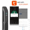 Deursloten AISUO Z1 TUYA WIFI Remote Unlock Tijdelijk Wachtwoord Vingerafdruk Magnetische Kaartsleutel Volautomatisch Smart Lock 230830