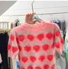 Kvinnors tröjor Puff Sleeve Loose Casual Pullover Pink Western Style Mohair Knit Top Women