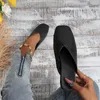 Terlik Kadın Daireler Katırlar Rome Büyük Boyut Platform Gündelik Seksi Slaytlar Sandalet Partisi Elbise Flip Flop Zapatillas
