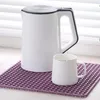 Tapetes de mesa Protetor de pia de silicone Prato de secagem para utensílios de cozinha e pratos (cinza)