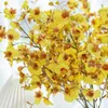 Dekorativa blommor 3 gafflar 65 cm Silk Oncidium Artificial Plants for Wedding Family Christmas Party Festival Bonsai Decor Home Windows Bill