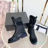 2023-New Graphy Boots Black open brim beaded leather fabric with gold metal accessories eyelets zipper fashionable avant-garde 35-40