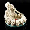 Skeleton Ashtray Polished Hand-Painted Skull Decor Cool Ashtray Creative Ashtray Halloween Ornament Funny AshTray Spooky för HKD230828