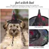 Abbigliamento per cani 2 pezzi Cappello per animali domestici regolabile Halloween Po Prop Forniture regalo Copricapo decorativo in tessuto non tessuto