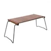 Mobilier de camping Combinaison d'extérieur Table pliante portable amovible en bois massif Camping BBQ Touriste pour poêles à gril Accessoire de brûleur à gaz