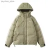 Parkas pour hommes hiver nouvelle veste bouffante pour hommes 2022 mode rembourré épaissir hommes blanc canard doudoune chaud manteaux décontractés manteaux à capuche Q230831