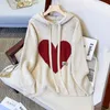 Pulls pour femmes Love Casual épais Pulls à capuche droites Couleurs vives Vêtements 2023 Loisirs All-Match Automne Hiver