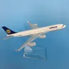 Мод самолета Jason Tutu 16см Lufthansa Airbus A340 Самолетний самолет модель модели самолета Diecast Metal 1/400 Scale Scale Scale Drop 230830