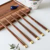 Chopsticks Natural Log Hushåll Mouldsäkra 2 par /5 presentförpackningar Traditionell kinesisk bordsartiklar