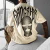 Мужские футболки Hip Hop Hood Gangster Printed Cotton T Riserts Мужская уличная одежда мода с коротким рукавом крупные футболки