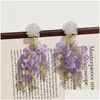 Charms 1Pcs Dream Girl Feeling Vine Stripe Tassel Flower Diy Handwoven Beaded Hair Clips Accessories Earwear Material Wholesale Drop D Dhjrp