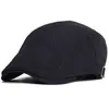Berets sboy Caps Men Cotton Solid Soft Casual Fashion Beret Hat Golf Driving Cabbie Flat Ivy Cap Four Seasons 230830