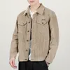 Herrenjacken Frühling Herren Slim Cordjacke Koreanische Cordjacke Herren Casual Denim Workwear Top Coat Outcoat 230831