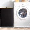 浴室の寝室230830のための蓋のある黒い取り外し可能なバッグソーター付き洗濯バスケットの洗濯バスケット